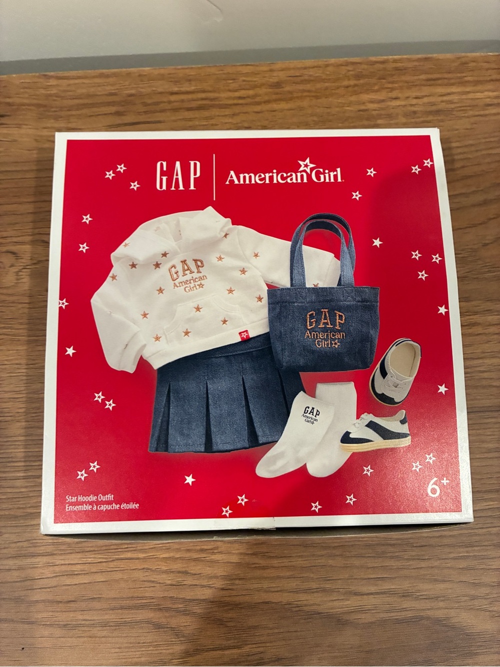 American Girl x GAP White Star Hoodie & Denim Skirt Doll Outfit